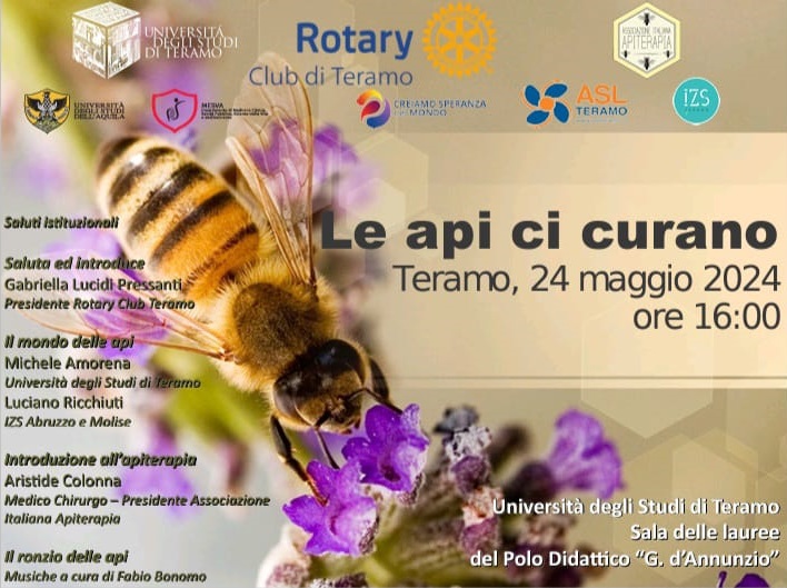 Università di Teramo. Organizzato dal “Rotary Club”, convegno su “Le api ci curano”
