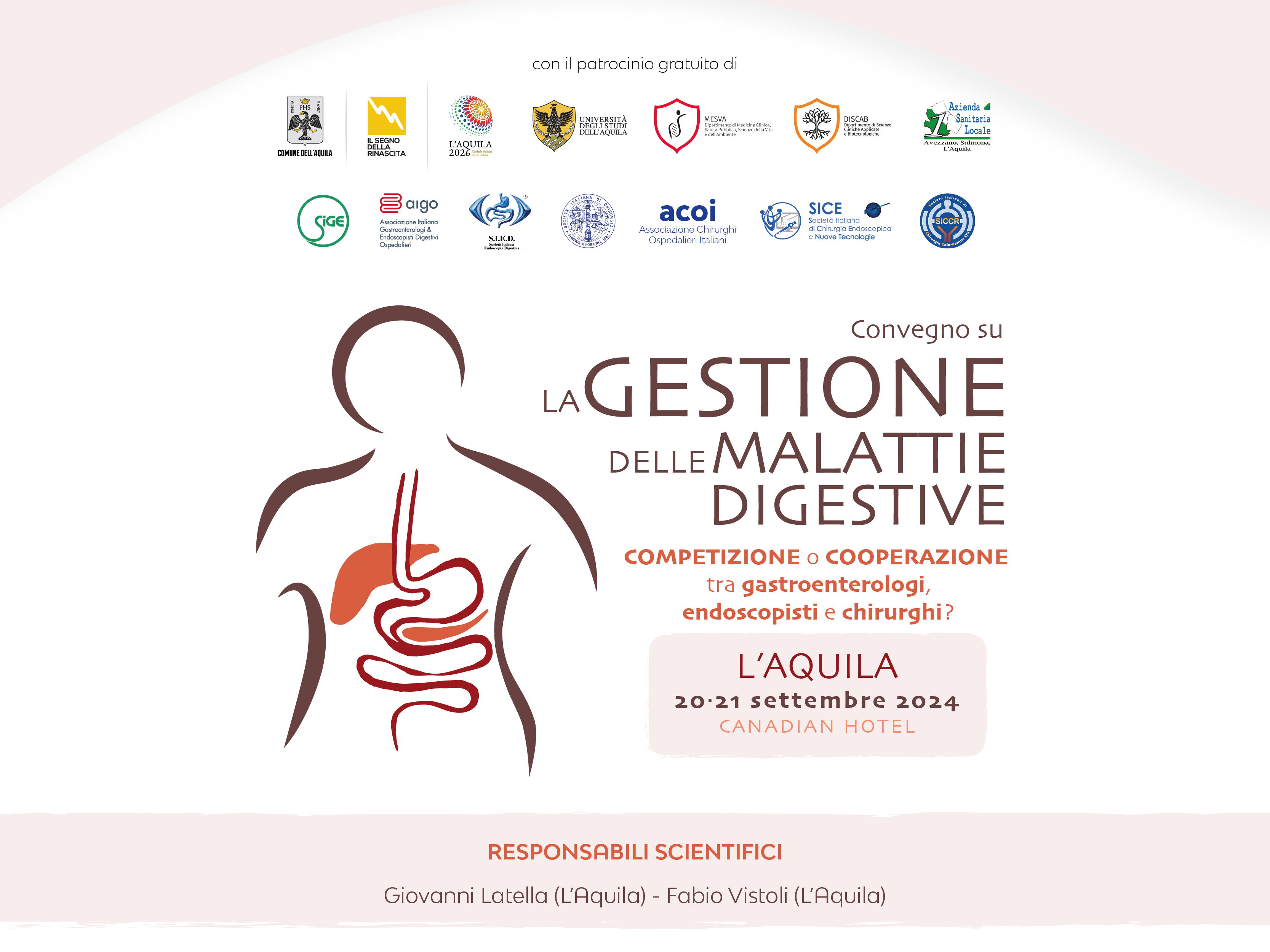 L’Aquila. Hotel Canadian: Convegno Regionale Abruzzo Molise sulle malattie digestive