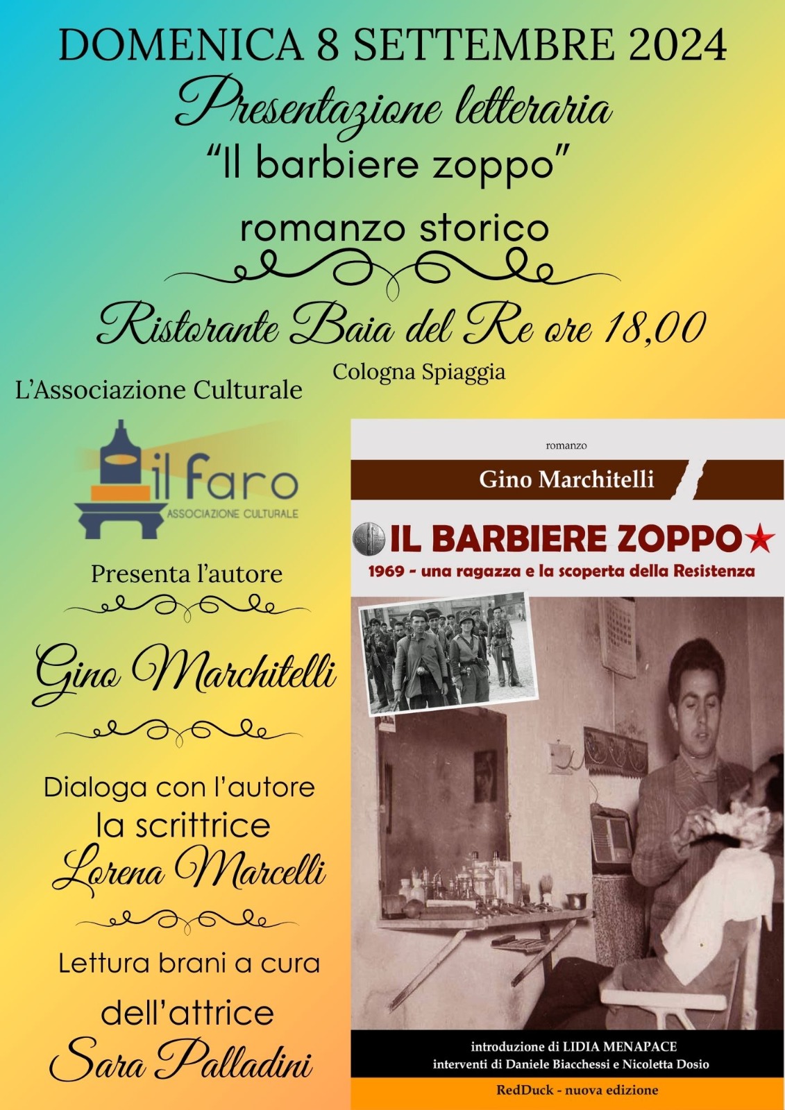 Libri&Editoria. Roseto: Presentazione del Romanzo Storico “Il barbiere zoppo” di Gino Marchitelli