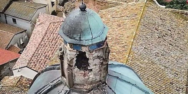 Roseto. Danneggiamento della cupola Chiesa di Montepagano: il Sindaco attiva il COC e ordinato lo sgombero di 4 famiglie